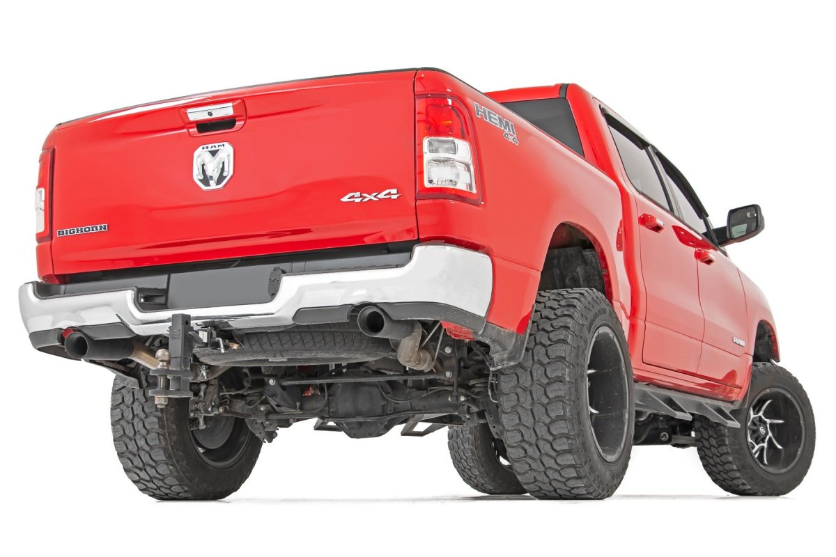 Ram 1500 Performance Exhaust - Rough Country - Dual Cat-Back - Black - '19-'23